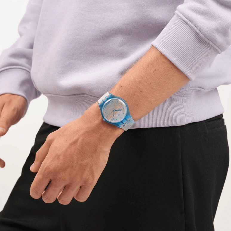 Swatch,Originals 41mm,41mm,Bio-sourced,Multi-Color,Quartz,Bio-sourced,Glass,Round,SO29Z150