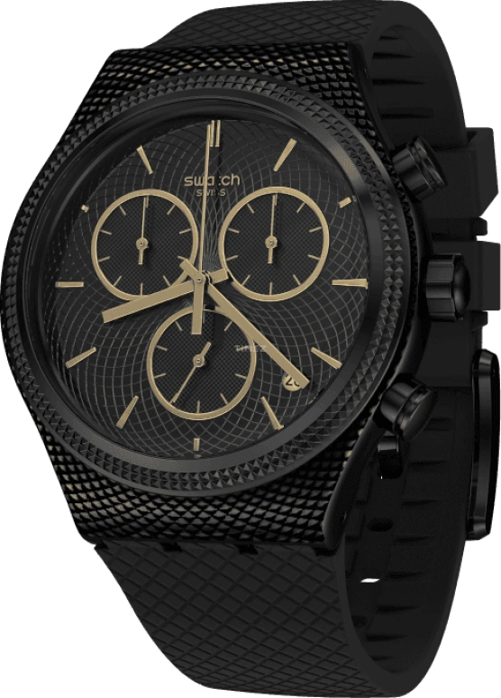 Swatch,IRONY 43x49mm,43x49mm,Black,YVB408