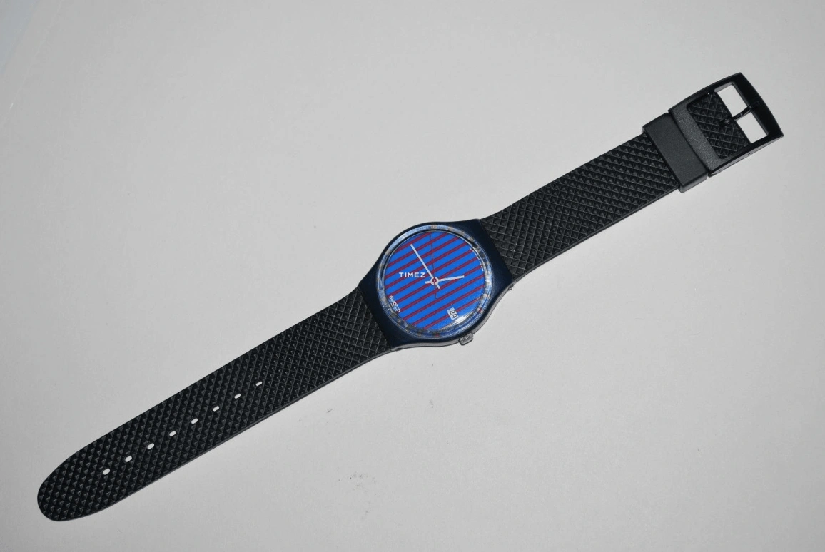 Swatch,Other ,Plastic,Blue,Red,Quartz,Crystal Glass,Tonneau,GI400