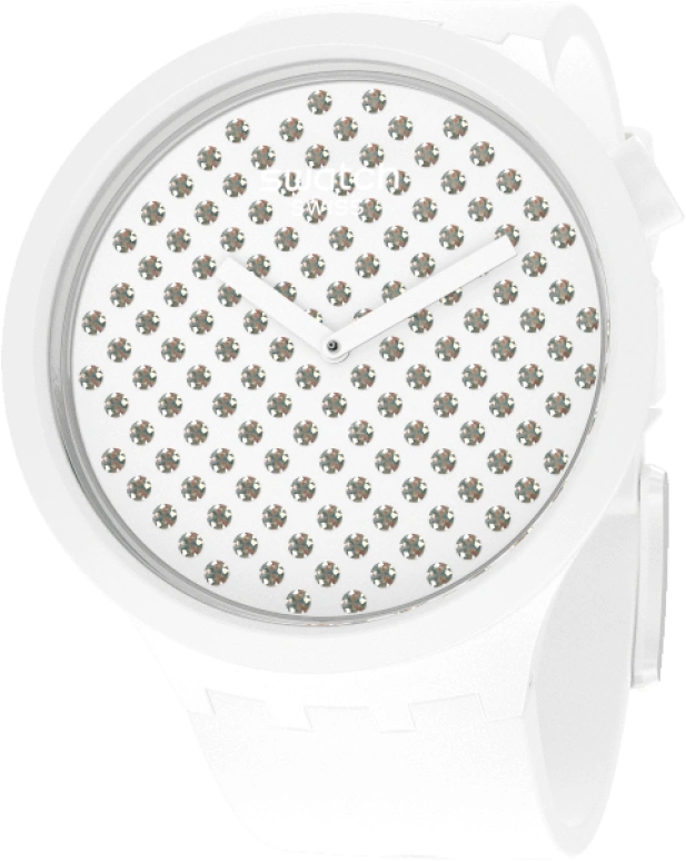 Swatch,THE BOLD 47mm,47mm,Plastic,White,SO27Z106