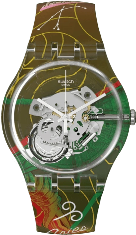 Swatch,Originals 41mm,41mm,Plastic,Transparent,Quartz,Sapphire,Crystal Glass,Round,SUOK137,SUOK137-043