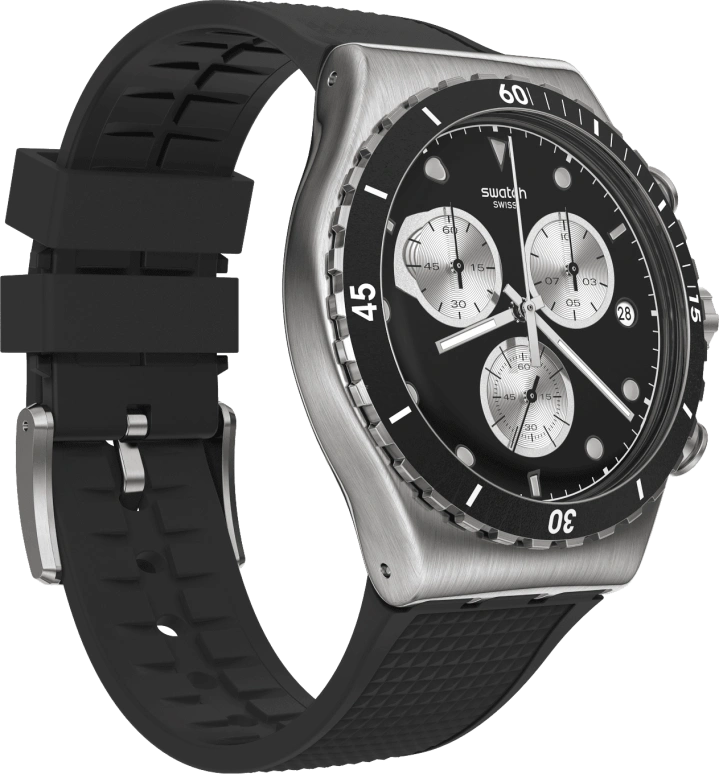 Swatch,IRONY 43mm,43mm,Stainless Steel,Black,YVS487