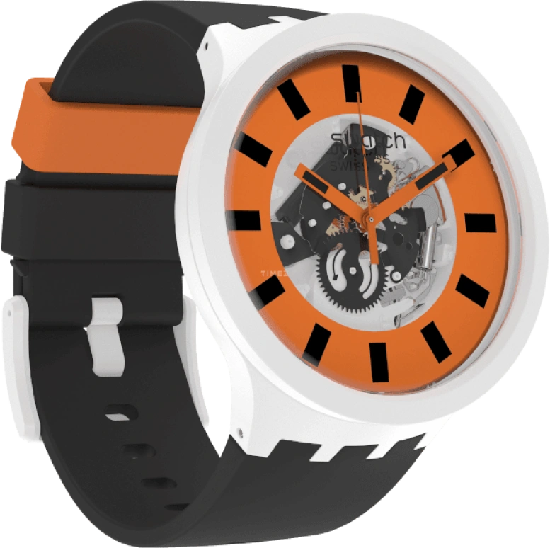 Swatch,THE BOLD 47mm,47mm,Bioceramic,Ceramic,Orange,SB03M104