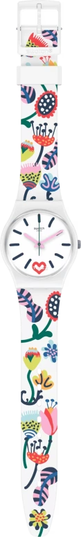 Swatch,Originals 34mm,34mm,Plastic,White,Quartz,Tonneau,Transparent,GW213