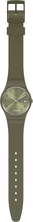 Swatch,Originals 34mm,34mm,Plastic,Green,Quartz,Date,Day,GG712