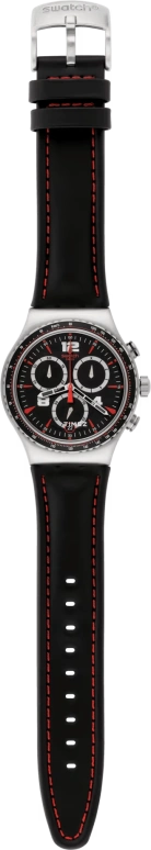 Swatch,IRONY 43mm,43mm,Stainless Steel,Black,Quartz,Chronograph,Day,YVS404