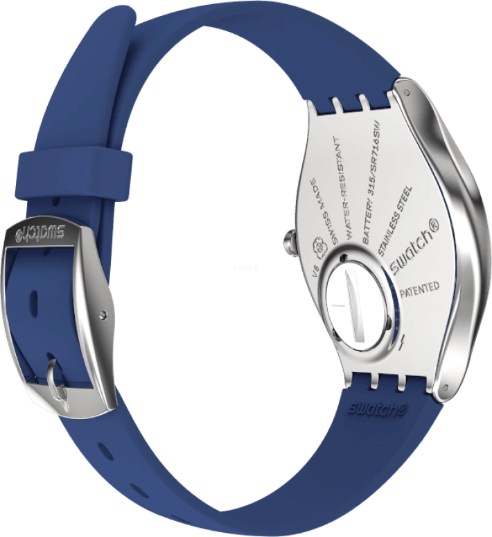 Swatch,SKIN 38mm,38mm,Blue,Sapphire,Crystal Glass,SYXS132