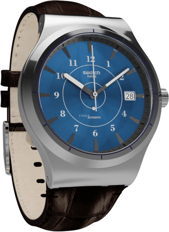 Swatch,Sistem 51 42mm,42mm,Stainless Steel,Blue,Automatic,Day,90hours,YIS404