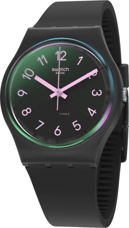 Swatch,Originals 34mm,34mm,Plastic,Black,Closed,GB330