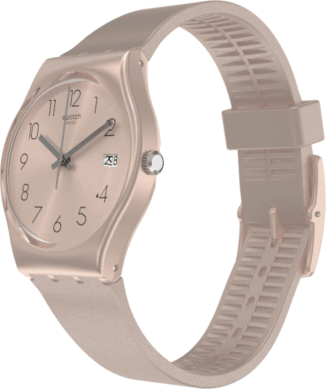 Swatch,Originals 34mm,34mm,Plastic,Pink,Sapphire,Crystal Glass,GP403