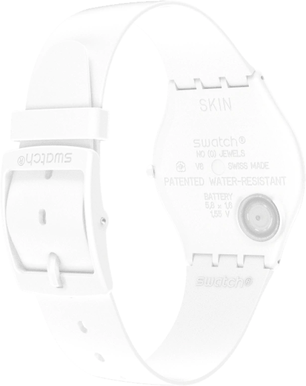 Swatch,SKIN 34mm,34mm,Ceramic,White,Quartz,SS09W100