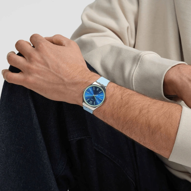 Swatch,Swatch Essentials 38mm,38mm,Stainless Steel,Blue,Quartz,Sapphire,Crystal Glass,Round,SYXS156
