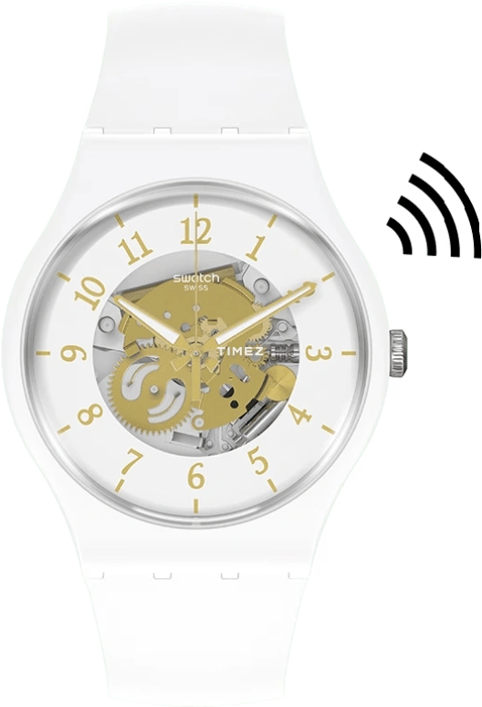 Swatch,Other 41mm,41mm,Bioceramic,Transparent,White,Quartz,Tonneau,White,SO32W105,SO32W105-5300