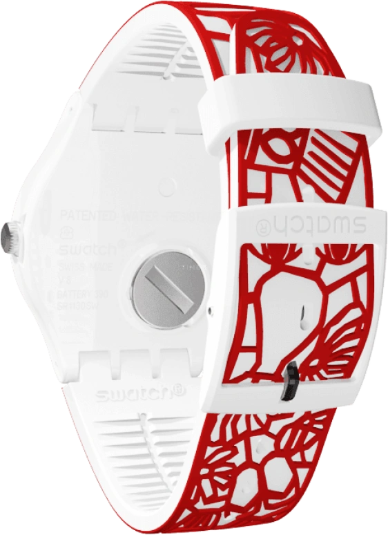 Swatch,Originals 41mm,41mm,Plastic,White,Closed,SUOZ259C