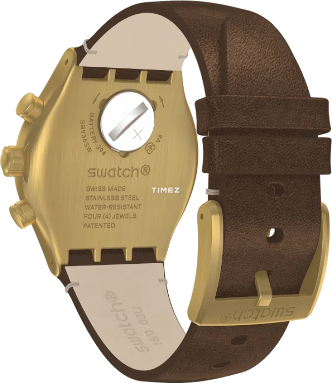 Swatch,IRONY 43x49mm,43x49mm,Stainless Steel,Blue,Quartz,Chronograph,Day,YVG408