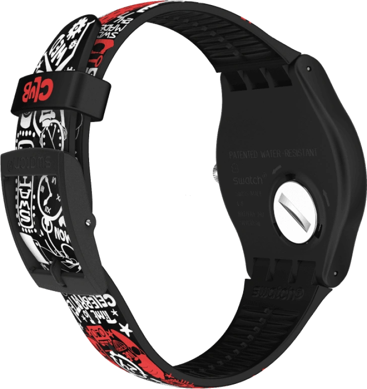 Swatch,Originals 41mm,41mm,Plastic,Black,SUOZ322