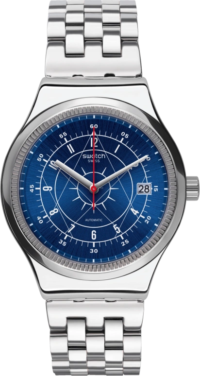 Swatch,Sistem 51 42mm,42mm,Stainless Steel,Blue,Automatic,Day,90hours,YIS401G