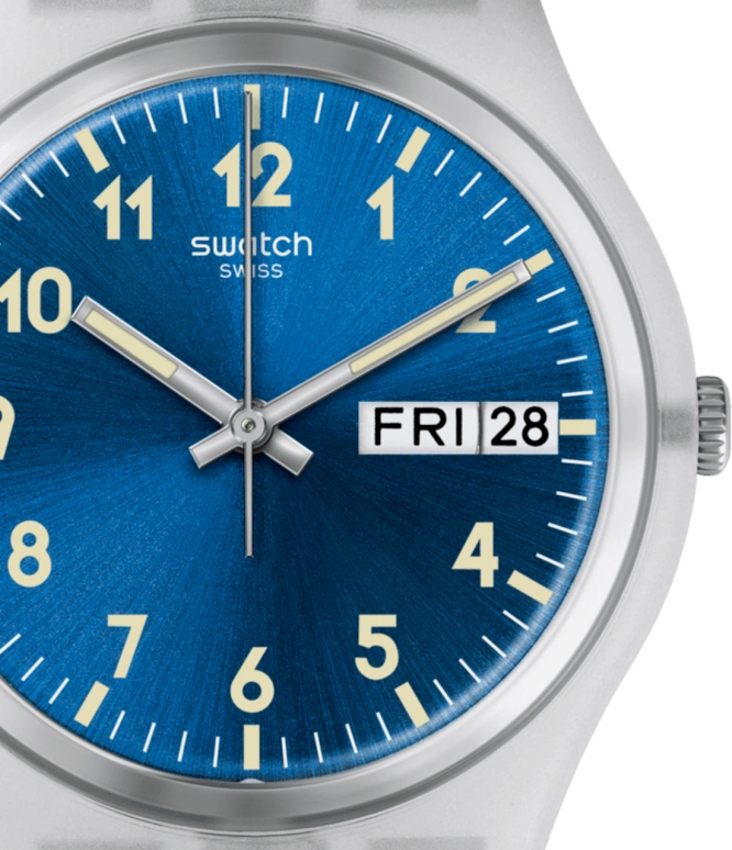 Swatch,Originals 34mm,34mm,Plastic,Blue,GE709