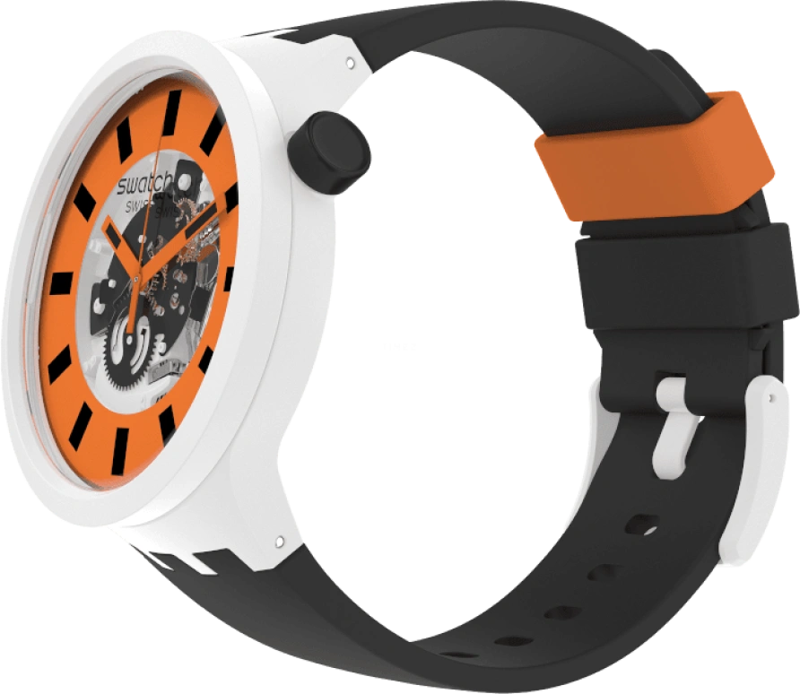 Swatch,THE BOLD 47mm,47mm,Bioceramic,Ceramic,Orange,SB03M104