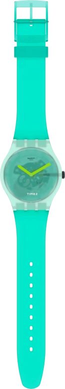 Swatch,Other 41mm,41mm,Plastic,Green,Quartz,Tonneau,Transparent,Green,SUOG119