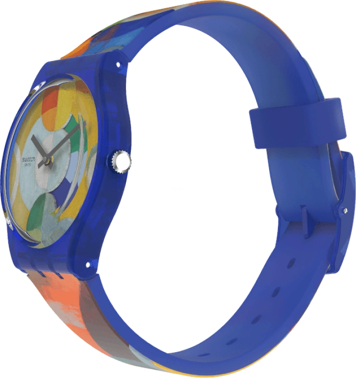 Swatch,Originals 34mm,34mm,Plastic,Multi-Color,Quartz,Sapphire,Crystal Glass,Round,GZ712