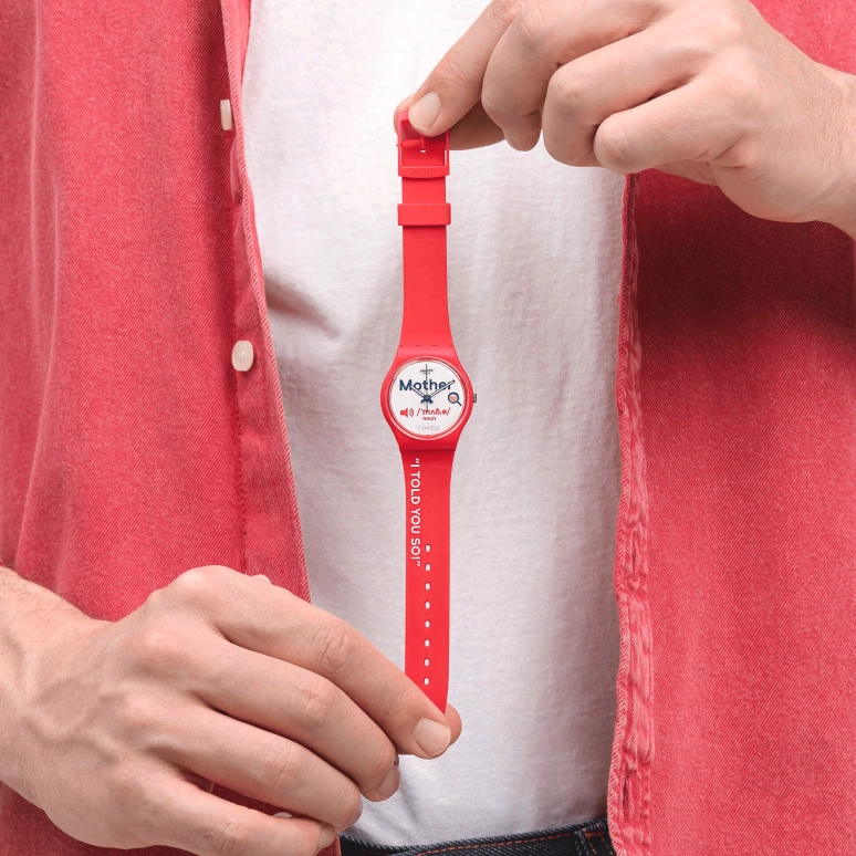 Swatch,Originals 34mm,34mm,Plastic,White,Quartz,Sapphire,Crystal Glass,Round,GZ713