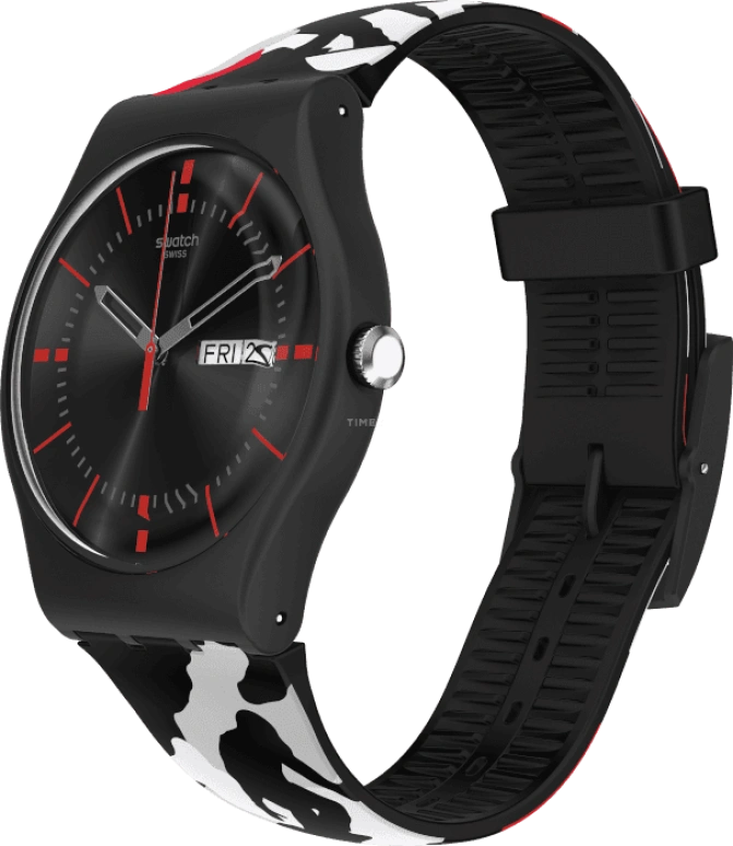 Swatch,Originals 41mm,41mm,Plastic,Black,SUOB714C