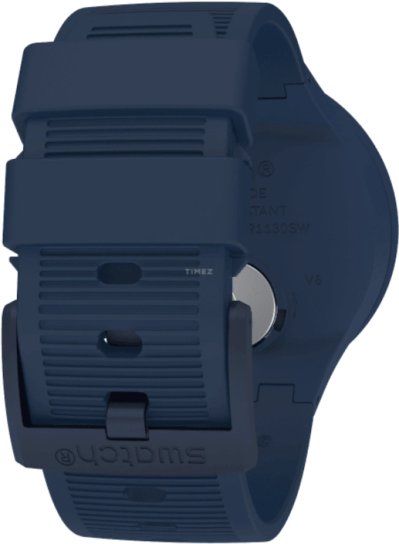 Swatch,THE BOLD 47mm,47mm,Plastic,Blue,Closed,SO27N110