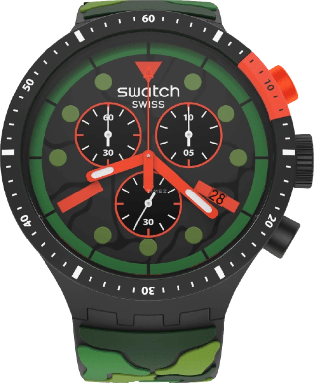 Swatch,THE BOLD 47mm,47mm,Plastic,Black,SB02B409