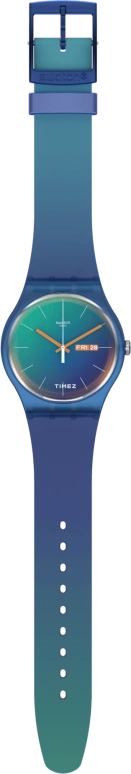 Swatch,Originals 41mm,41mm,Bio-sourced,Blue,Green,Gradient,Quartz,Date,Day,SO29N708