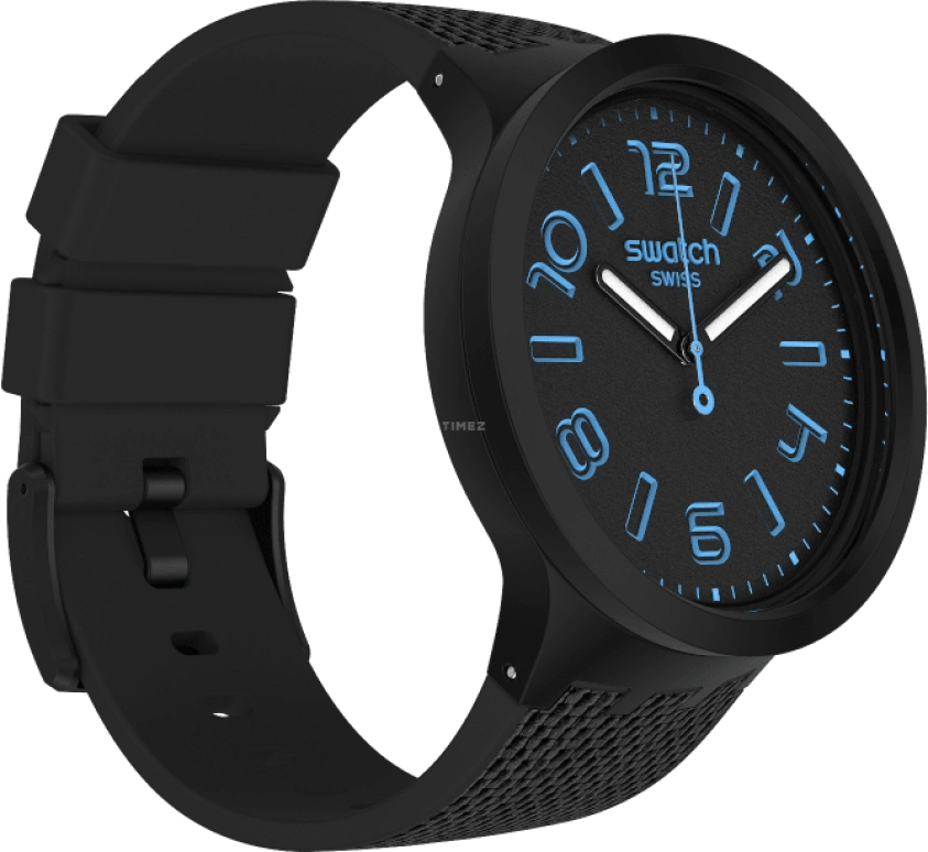 Swatch,THE BOLD 47mm,47mm,Plastic,Black,Sapphire,Crystal Glass,SO27B118