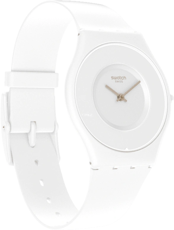 Swatch,SKIN 34mm,34mm,Ceramic,White,Quartz,SS09W100