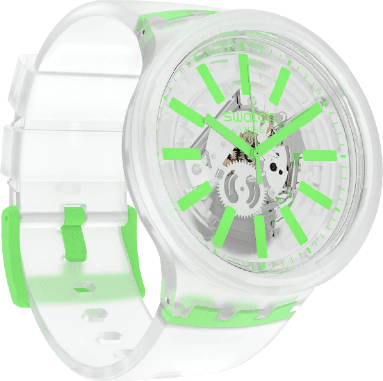 Swatch,THE BOLD 47mm,47mm,Plastic,White,SO27E104