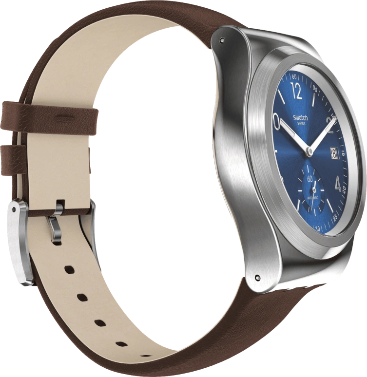 Swatch,IRONY 42mm,42mm,Stainless Steel,Blue,Open,SY23S410