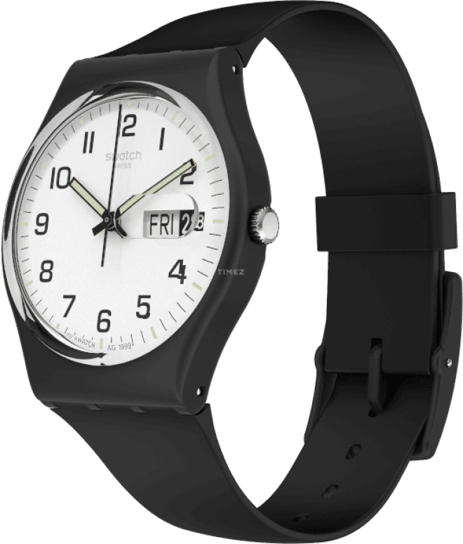 Swatch,Originals 34mm,34mm,Plastic,White,Quartz,Date,Day,GB743
