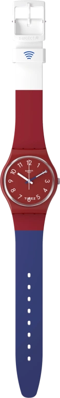 Swatch,Originals 34mm,34mm,Bio-sourced,Red,Quartz,Sapphire,Crystal Glass,Round,SO28R109,SO28R109-5300