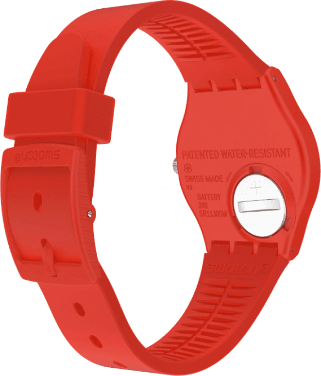 Swatch,Originals 34mm,34mm,Plastic,Red,GR183