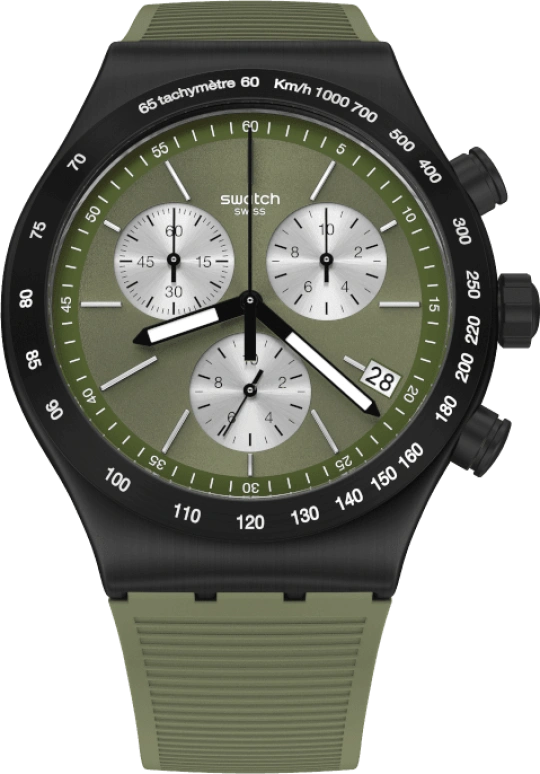 Swatch,IRONY 43x49mm,43x49mm,Green,YVB411