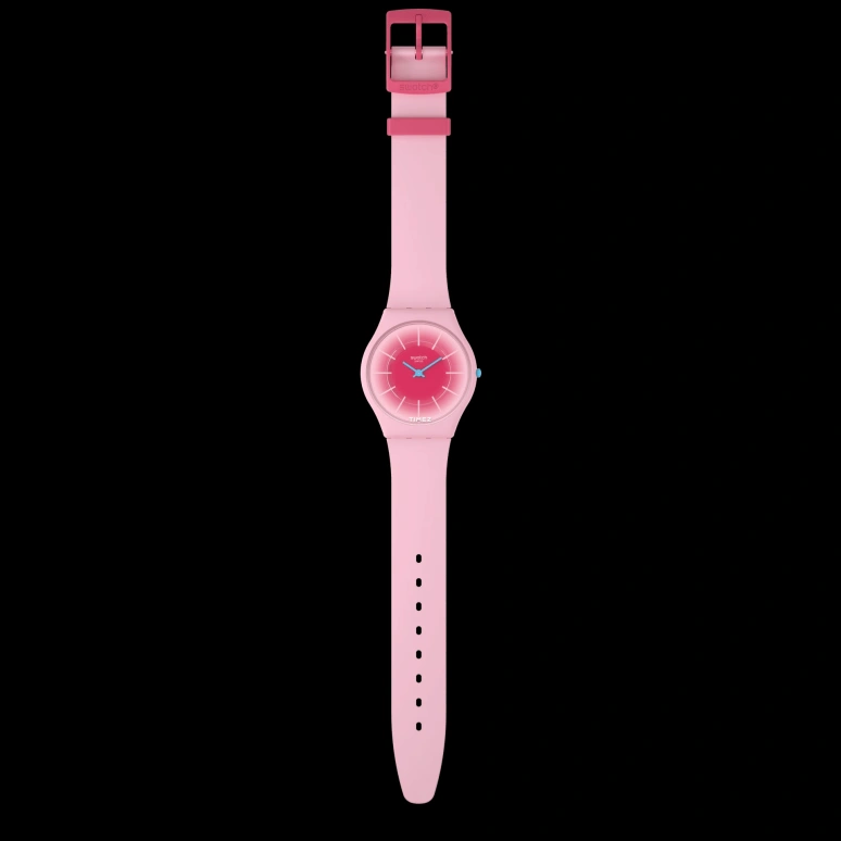 Swatch,Swatch Essentials 34mm,34mm,Bio-sourced,Pink Red,Quartz,Tonneau,Pink,SS08P110