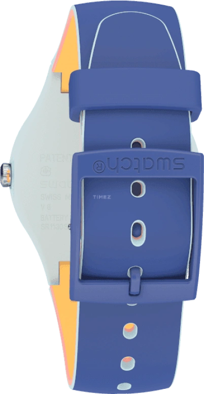 Swatch,Originals 41mm,41mm,Plastic,Blue,SUOS403