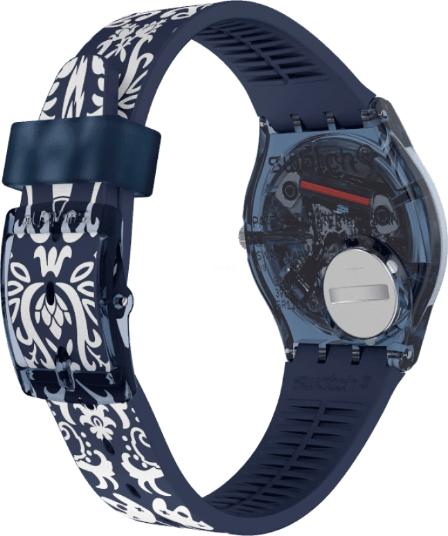 Swatch,Originals 34mm,34mm,Plastic,Blue,GN413