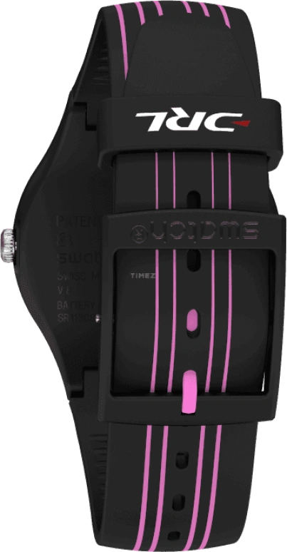 Swatch,Originals 41mm,41mm,Plastic,Black,Pink,Sapphire,Crystal Glass,SUOB146C