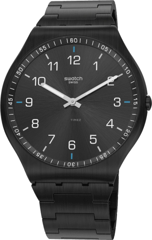 Swatch,SKIN ,Stainless Steel,Black,SS07B100G