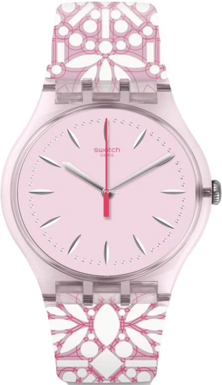 Swatch,Originals 41mm,41mm,Plastic,Pink,Quartz,Tonneau,SUOP109