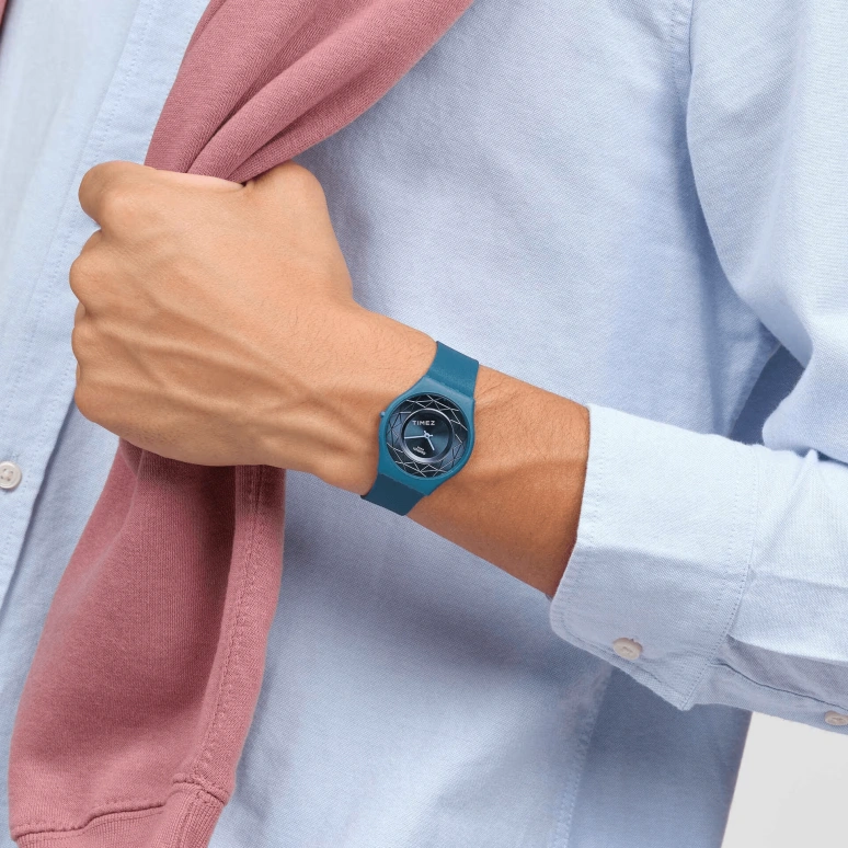 Swatch,Other 34mm,34mm,Bio-sourced,Green,Blue,Quartz,Round,SS08N116