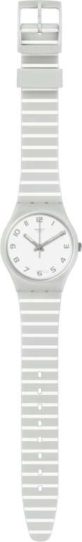 Swatch,Originals 34mm,34mm,Plastic,White,Quartz,Tonneau,Gray,GM190