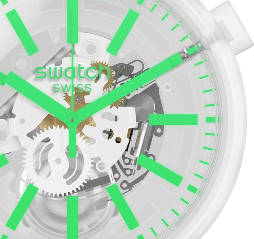 Swatch,THE BOLD 47mm,47mm,Plastic,White,SO27E104