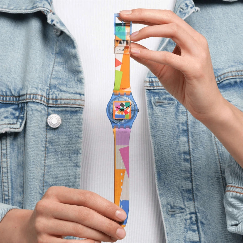 Swatch,Originals 34mm,34mm,Bio-sourced,Multi-Color,Quartz,Round,Blue,SO28Z127
