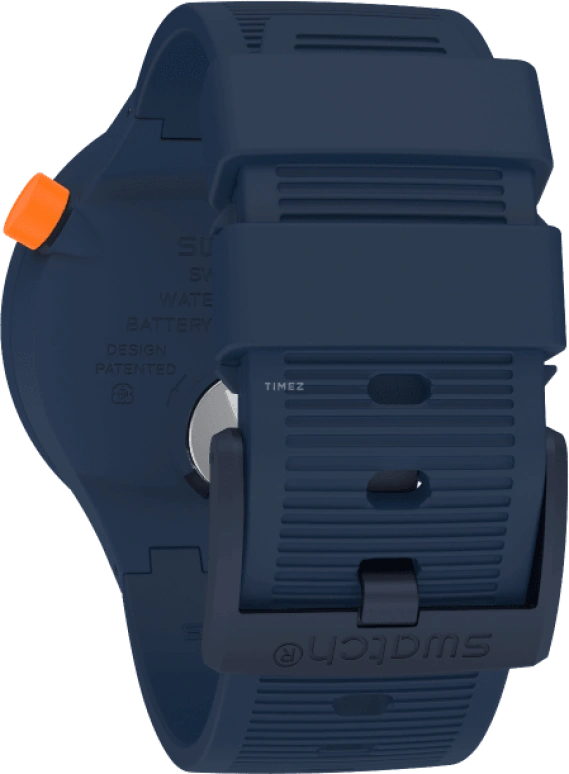 Swatch,THE BOLD 47mm,47mm,Plastic,Blue,Closed,SO27N110