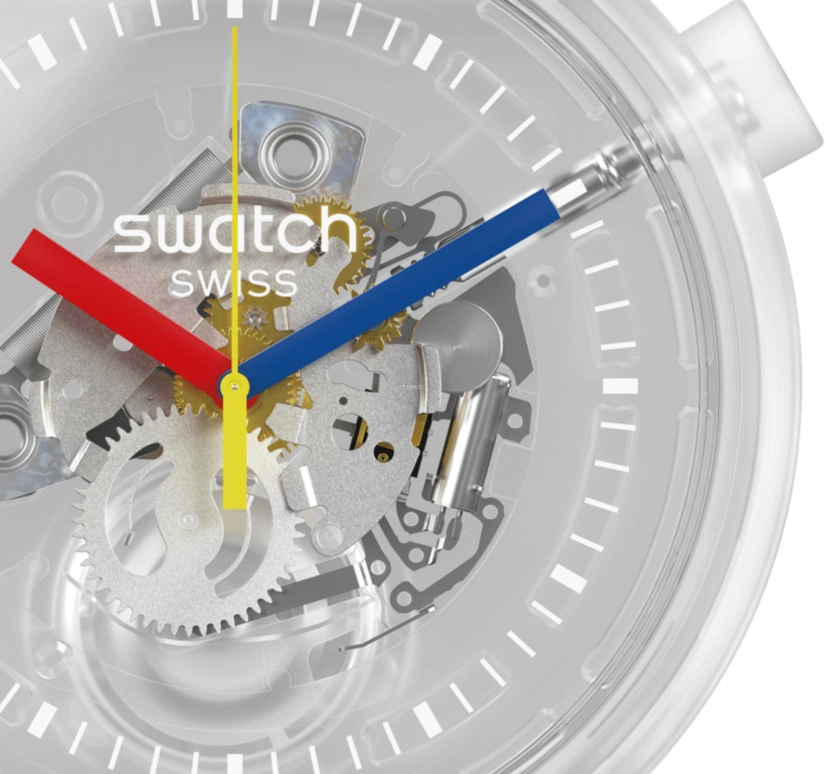 Swatch,THE BOLD 47mm,47mm,Plastic,Transparent,SO27E100